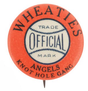 1930s Wheaties PCL Pins Angels
